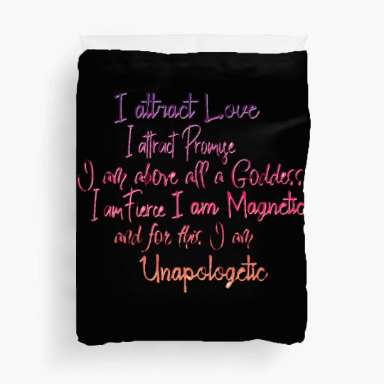 I am a Goddess-Self Love/Self Care Mantra Duvet Covers