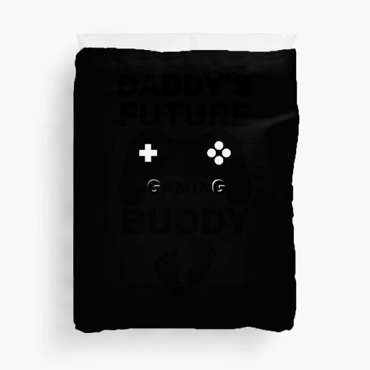 Daddy's Future Gaming Buddy Gamer baby, Video game Duvet Covers