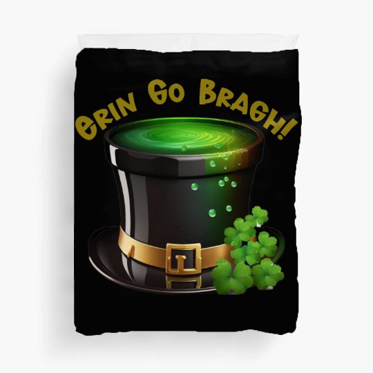 Get Lucky with this 'Erin go Bragh' Top Hat Design Duvet Covers