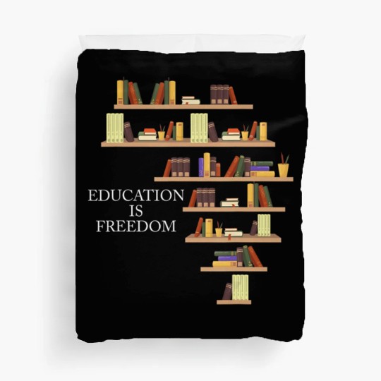 Black History Month Education is Freedom Teacher Duvet Covers