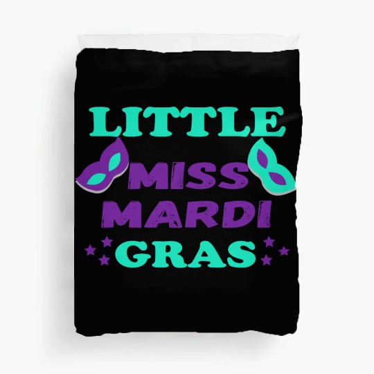 little miss mardi gras great Gift for Women & Girl Duvet Covers