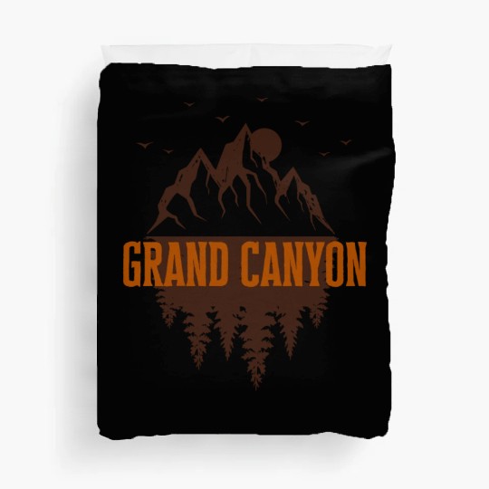 grand canyon retro mountain Duvet Covers