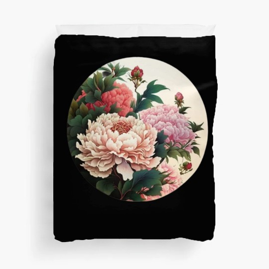 Peony flowers Duvet Covers