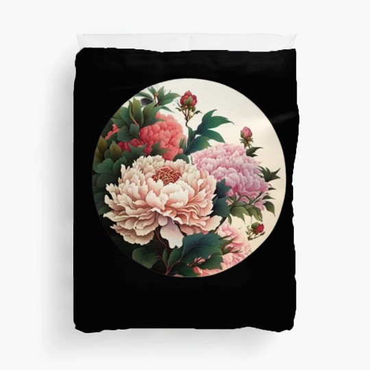 Peony flowers Duvet Covers