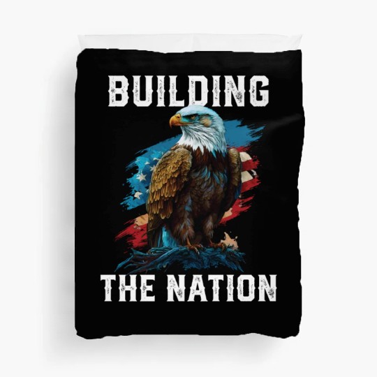 Building the Nation American Bald Eagle America Duvet Covers