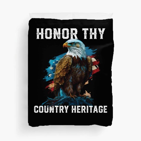 Honor Thy Country Heritage American Bald Eagle Duvet Covers