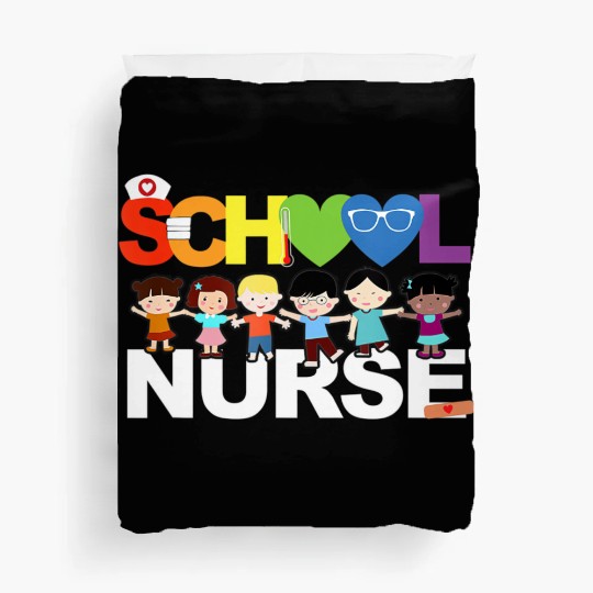 Elementary School Registered Nurse Back To School Duvet Covers