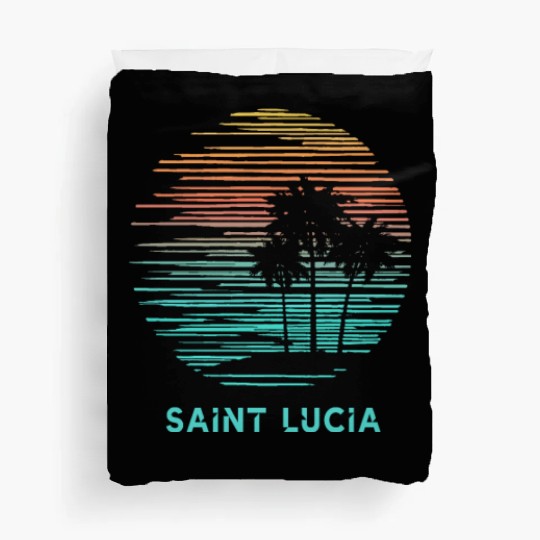 Saint Lucia Cool Souvenir Vacation Artistic Duvet Covers