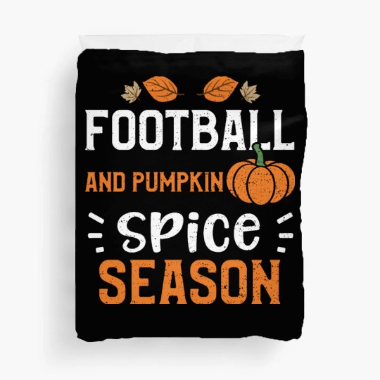Football And Pumpkin Spice Season Duvet Covers