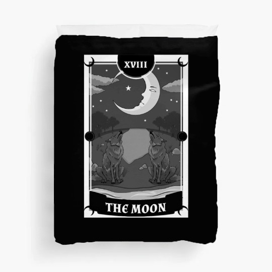 Anime Tarot Card The Moon Gothic Duvet Covers