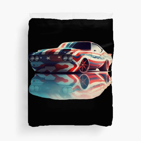 American pride and raw horsepower Duvet Covers