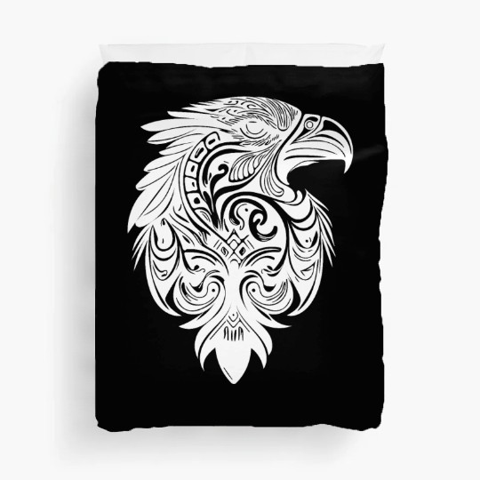 Eagle In Vintage T Tattoo Feather Style Duvet Covers