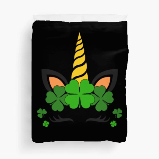 Lucky Unicorn, Magical St Patricks day, St Paddy C Duvet Covers