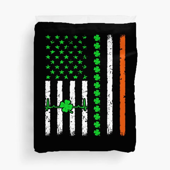 Irish American Flag Ireland St Patrick s Day Lucky Duvet Covers