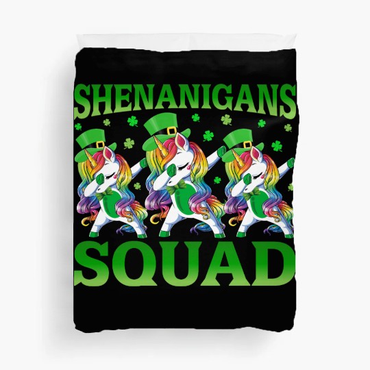 Shenanigans Squad Unicorn Patricks Day Lepricorn Duvet Covers