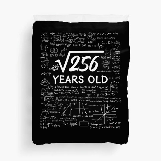 16 Birthday Boy Men Son Him Girl Funny Math 16th Duvet Covers