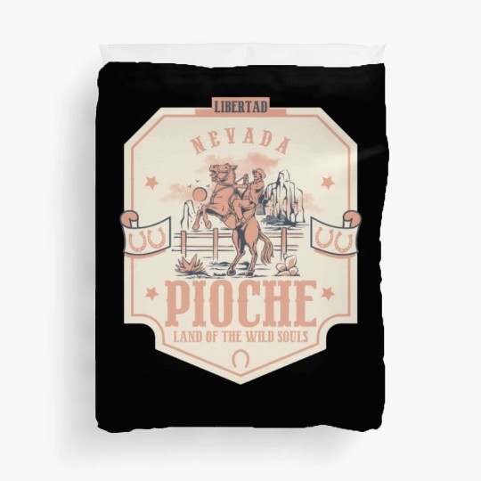 pioche nevada wild west town Duvet Covers