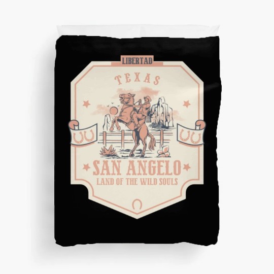 san angelo texas wild west town Duvet Covers