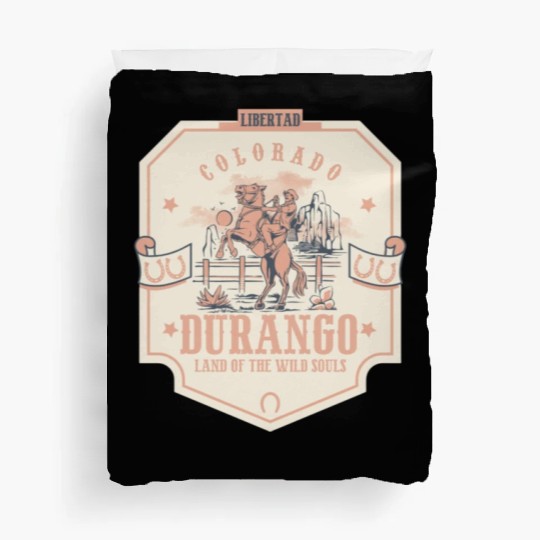 durango colorado wild west town Duvet Covers