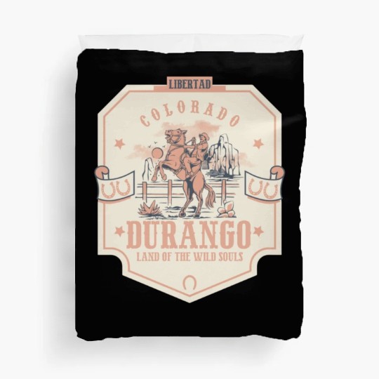 durango colorado wild west town Duvet Covers