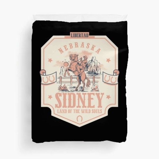 sidney nebraska wild west town Duvet Covers