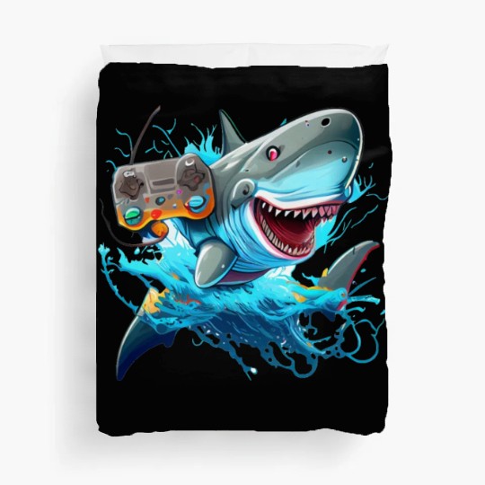shark game ps 1 Duvet Covers