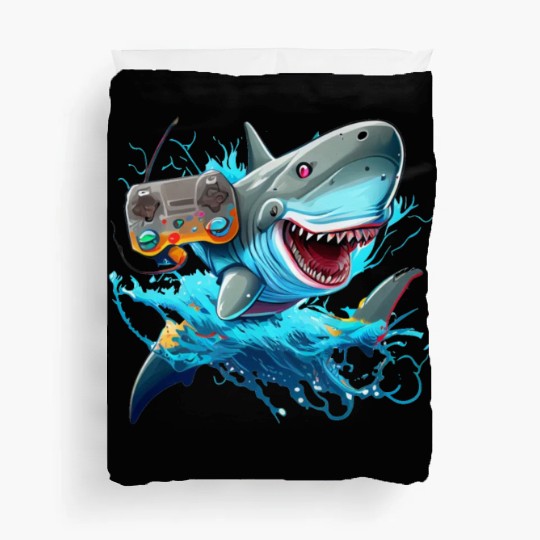 shark game ps 5 Duvet Covers