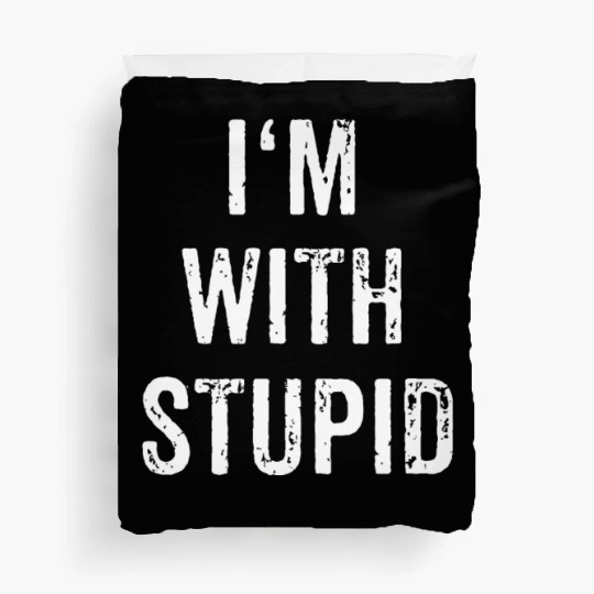 I'm With Stupid Couple Best Friend Part 1 Matching Duvet Covers