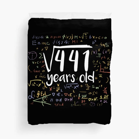 21st Birthday Square Root of 441: 21 Years Old Duvet Covers