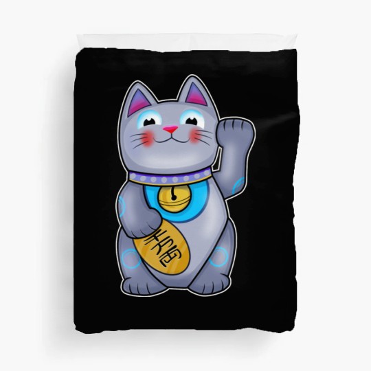 Cute Helpful Maneki Neko Lucky Cat Duvet Covers