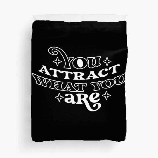 Law of Attraction Typography Manifest Quote Duvet Covers