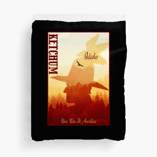 Ketchum Idaho wild west town Duvet Covers