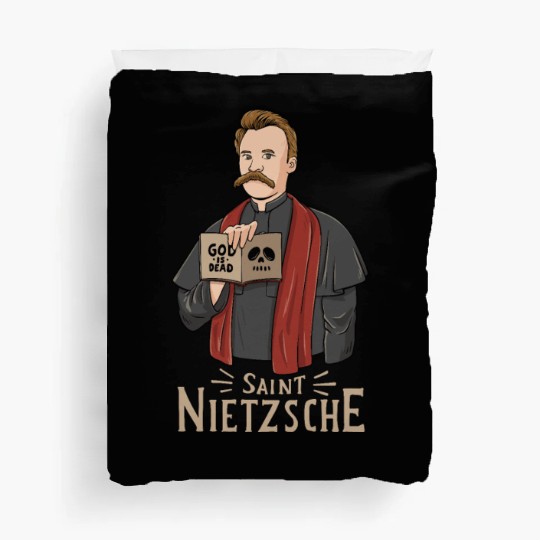 Saint Nietzsche Design for a Philosophy Student Duvet Covers