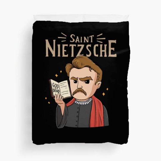 Saint Nietzsche Design for a Philosophy Student Duvet Covers