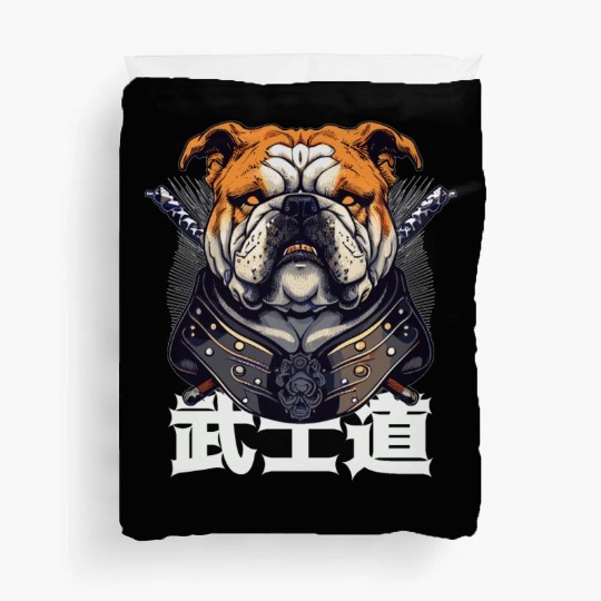 Japanese Samurai Bushido Bulldog Katana Pet Dog Duvet Covers