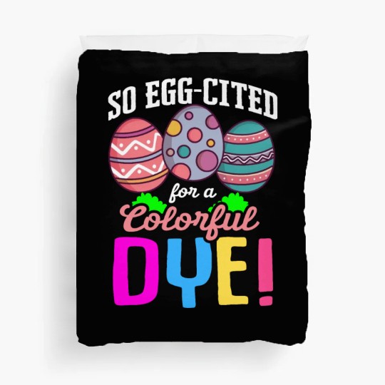Easter Colorful Egg Dye Rabbit Egg Hunt Duvet Covers