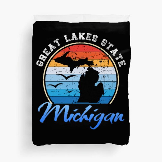Michigan The Great Lakes State Duvet Covers