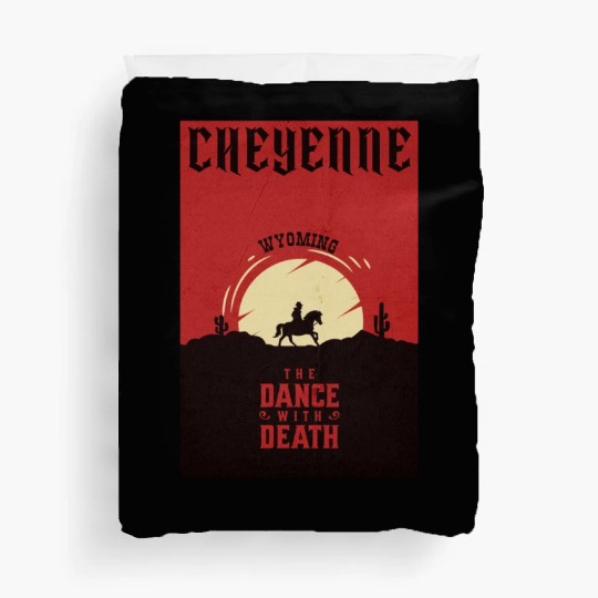 Cheyenne Wyoming wild west town Duvet Covers