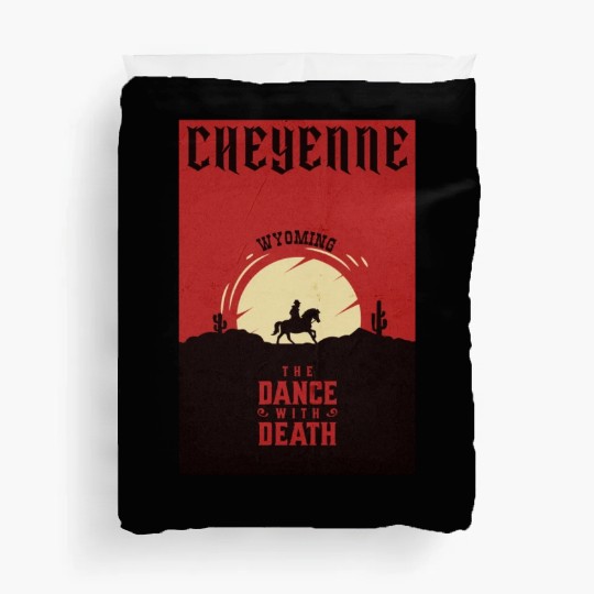 Cheyenne Wyoming wild west town Duvet Covers