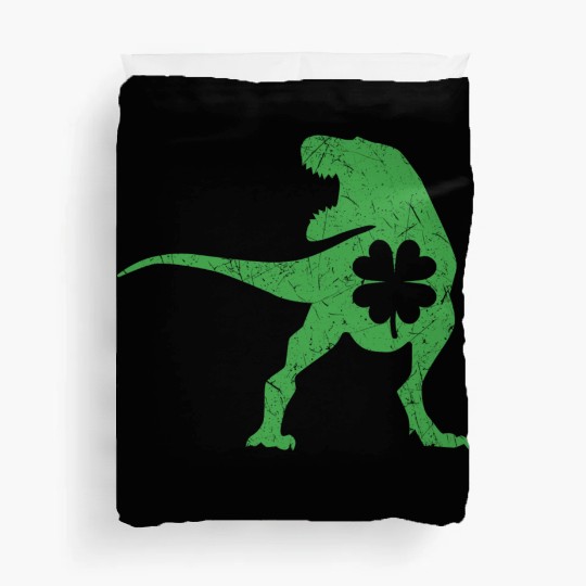 Tyrannosaurus T Rex Dinosaur St Patricks Day Irish Duvet Covers