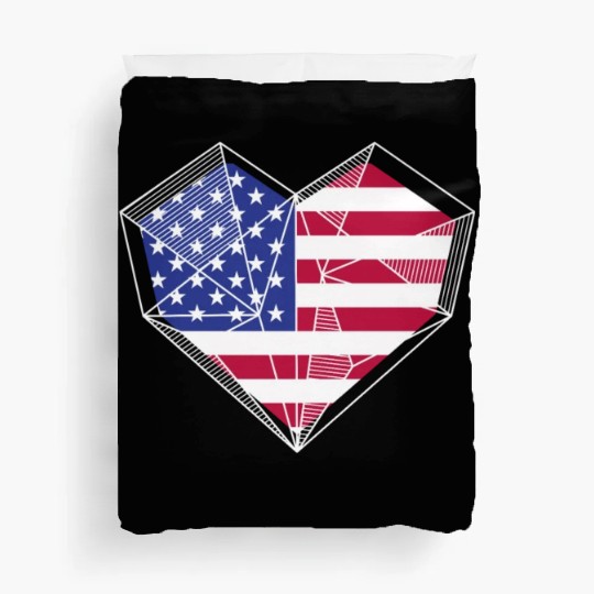 Patriotic America USA Flag 4th Of July American Duvet Covers