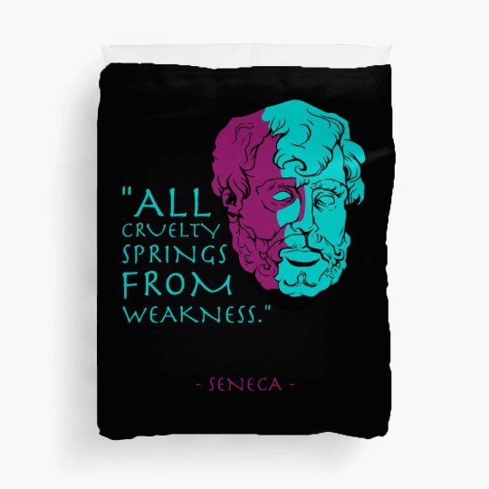 Seneca Stoic Philosophy Quote Duvet Covers