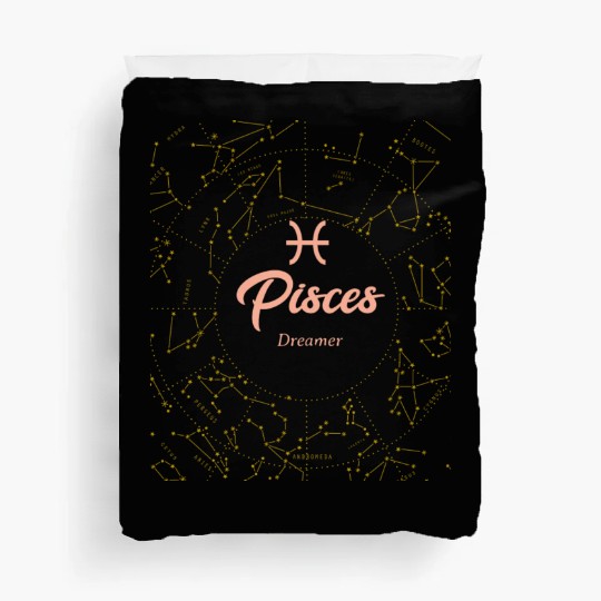 Pisces Dreamer astronomy Duvet Covers