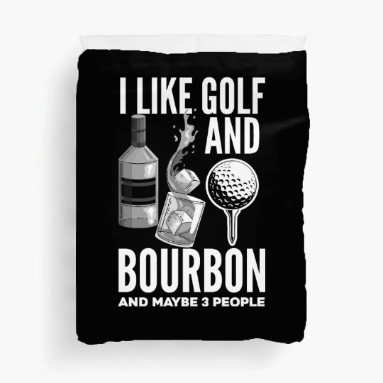 Golf Bourbon Whiskey Gift Golfer Duvet Covers
