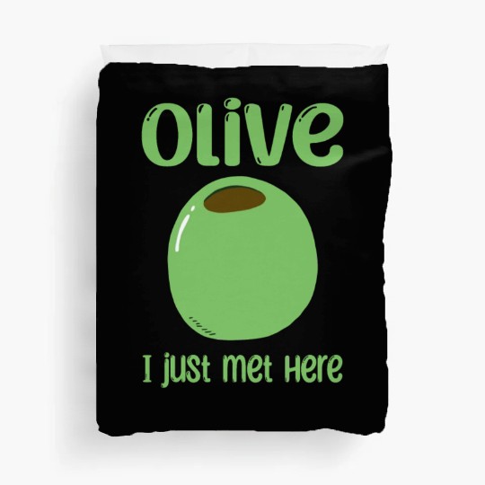 Green Olive Lover Quote Duvet Covers