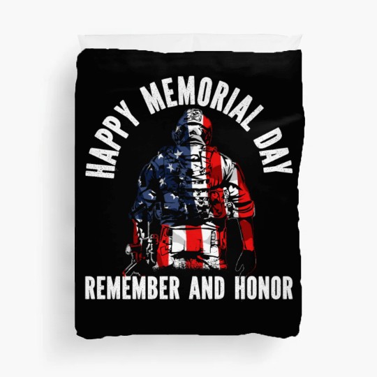 Patriotic Veteran USA Flag American Memorial Day Duvet Covers