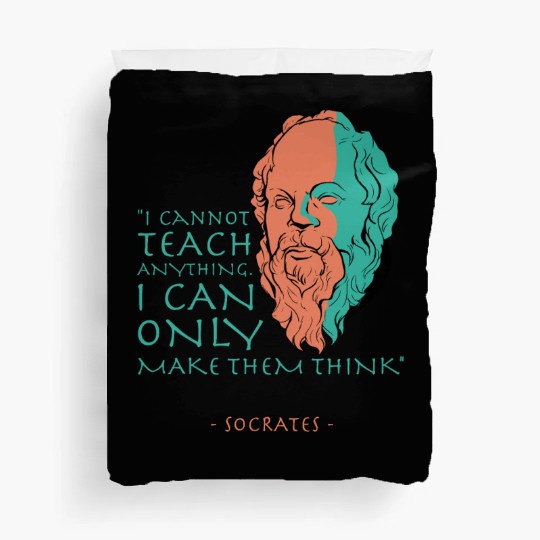 Socrates Stoic Philosophy Quote Duvet Covers