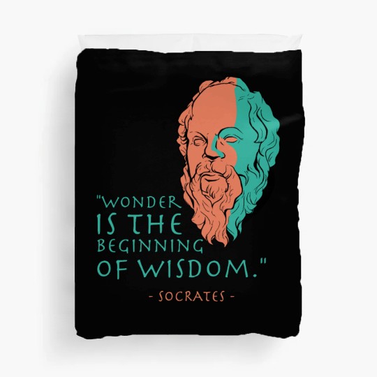 Socrates Stoic Philosophy Quote Duvet Covers