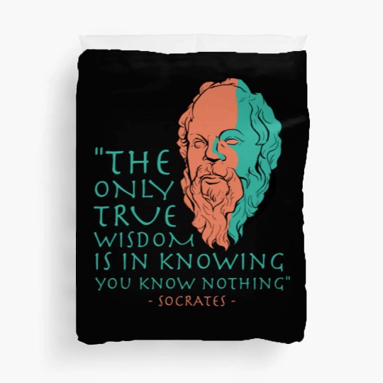 Socrates Stoic Philosophy Quote Duvet Covers