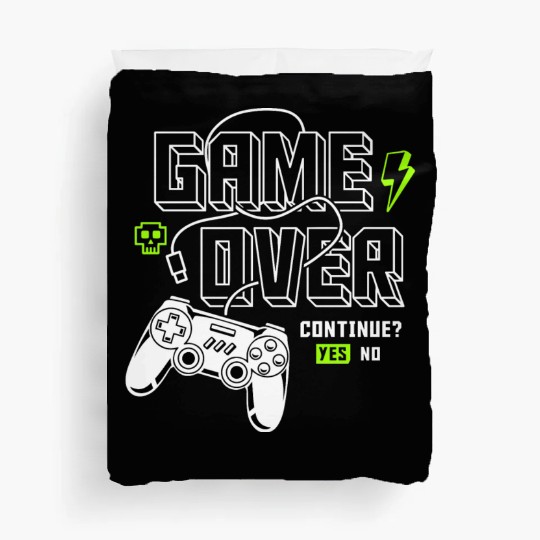 Game Over for Gamers Duvet Covers